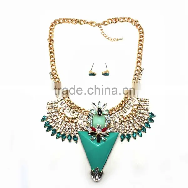 2015 Latest China New Pendant Jewelries Women Fashion African Beads Jewelry Set Cup Chain Jewelry Set photo-3
