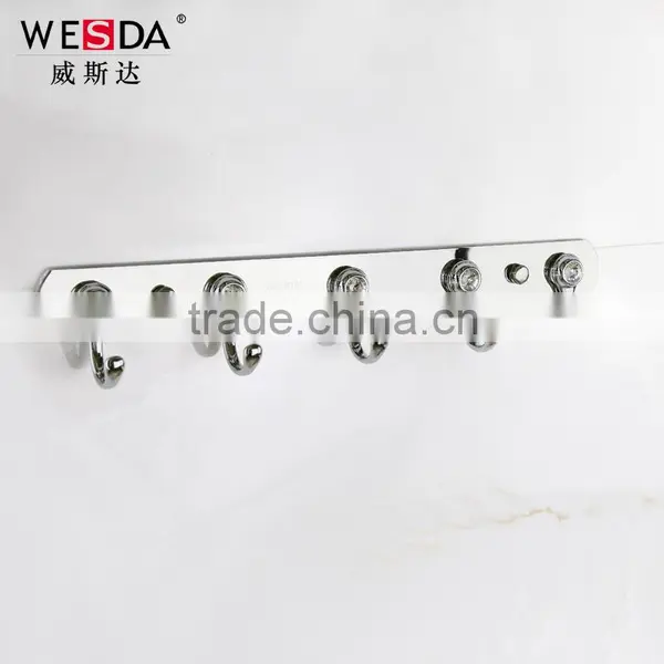 WESDA New Product Decorative Stainless Steel Clothes Hook With Blue Diamond(315) photo-3