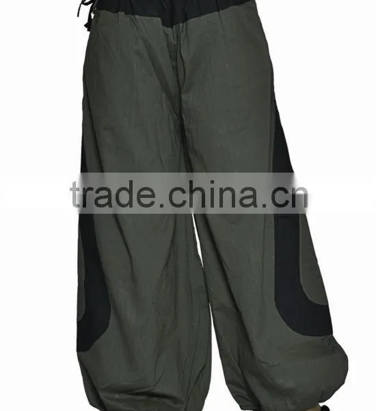 Indian Men Women Unisex Multi Color Cotton Alladin Harem Pants With Stylish Pockets Trouser photo-4