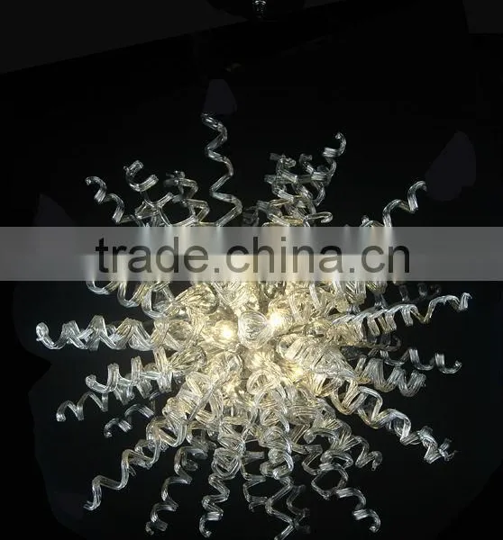 Led Lights Blown Art Unique Glass Chandelier