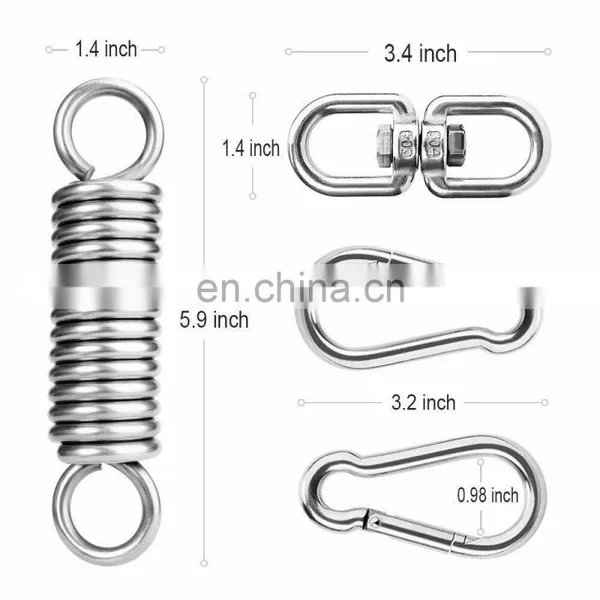 Various Sizes Carabiner Stainless Steel Spring Snap Hook Carabiner 304 Stainless Steel Clips photo-3