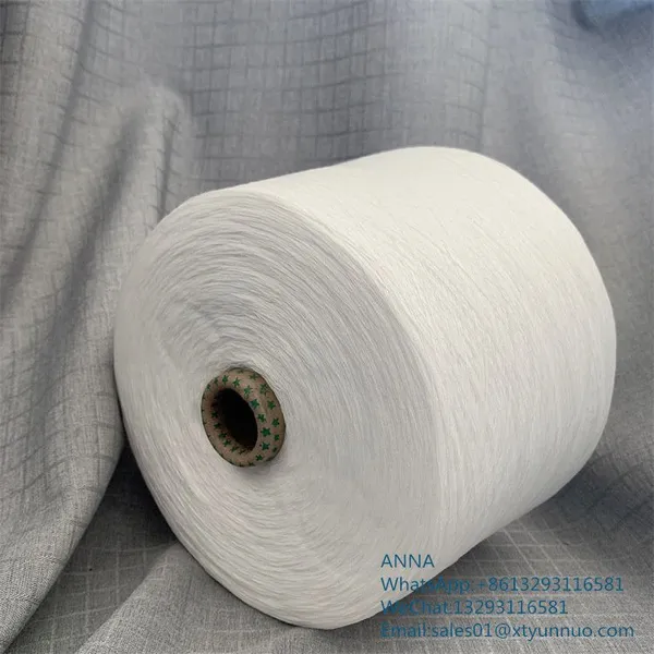 New Style Good Quality Recycled Cotton Yarn 50S Buff Pink Knitting Yarn Raw OE Blended Recycled Cotton Yarn photo-5