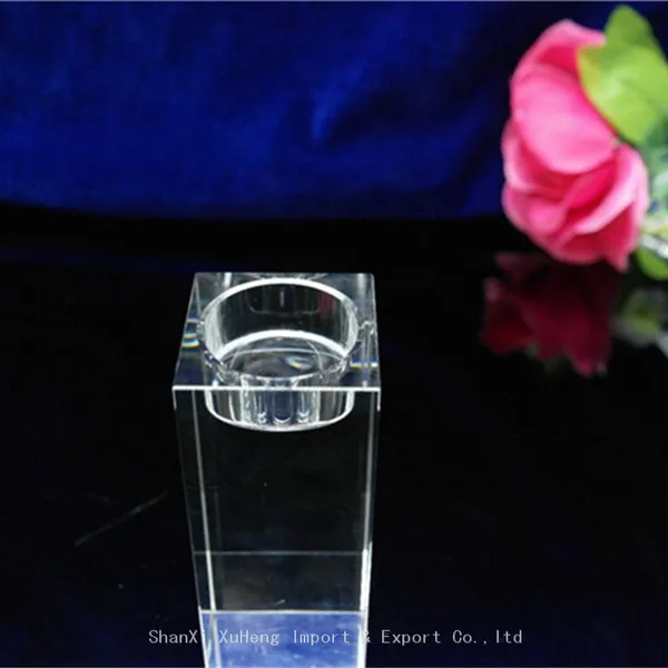 Europe K9 Crystal Candle Holders Stand Wedding Home Decor Candlestick Table Centerpieces photo-2