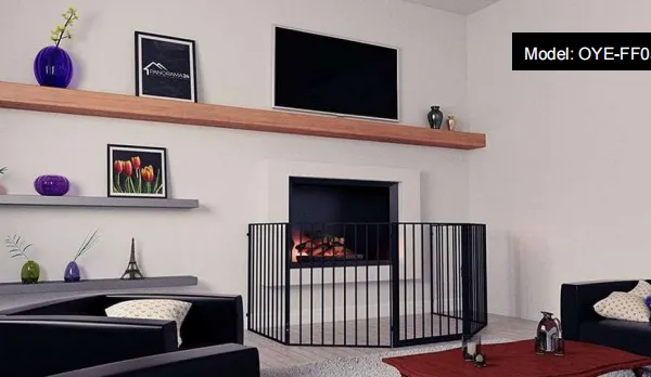 Iron Adjustable Fireplace Fence
