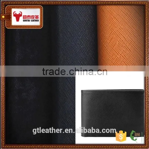 Genuine Cow pu Split Saffiano Wallet photo-5