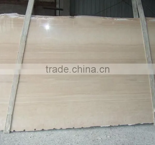Fashionable Design Natural Polished White Wooden Vein Marble Flooring Stone photo-2