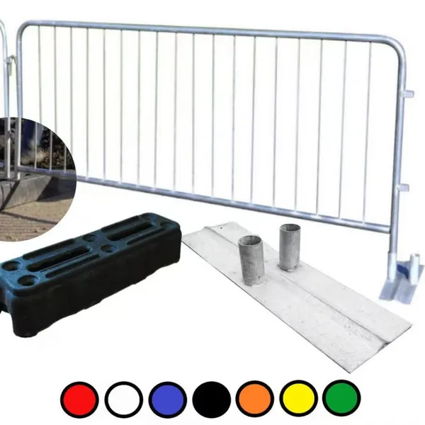 Portable Crowd Control Barrier With Water-Filled Base for Construction Sites photo-3