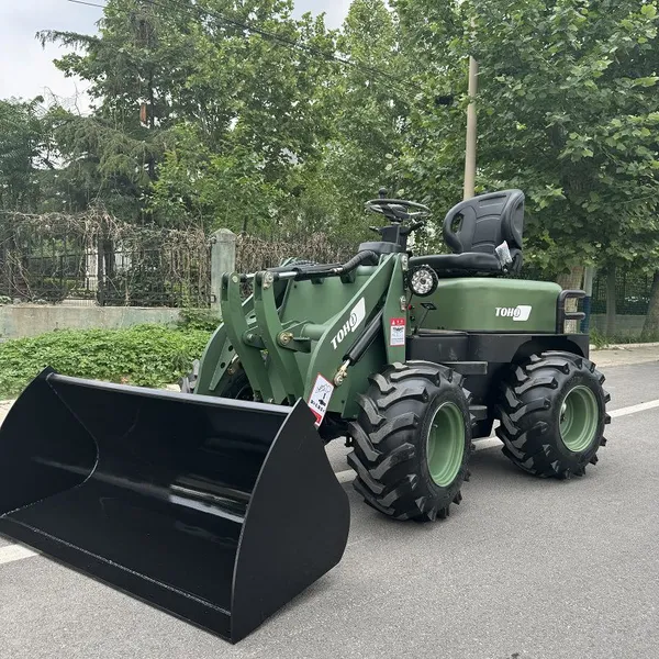 600kg Capacity Electric Wheel Loader 4x4 Compact Front End Loader With Bucket For Farm & Construction