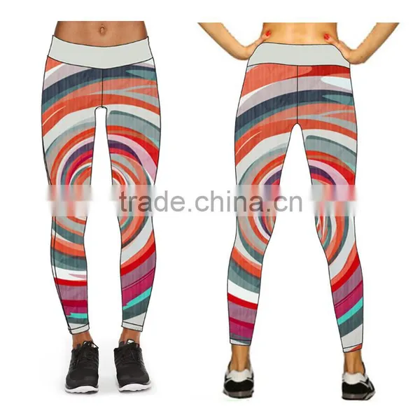 (OEM/ODM Factory)Women 3D Print Yoga Gym Pants Running Sports Cropped Long Leggings Fitness Pants photo-3