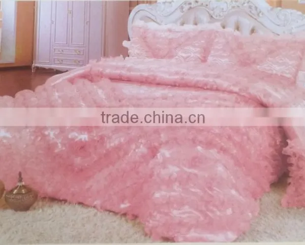 2016 New Design 100% Polyester Satin 4Pcs Bedding Set photo-2