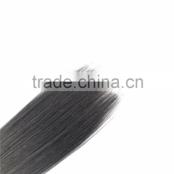 Dark Roots Human Hair Ombre Brazilian Hair Weave Pink Gray and Black Ombre Hair Extensions photo-4