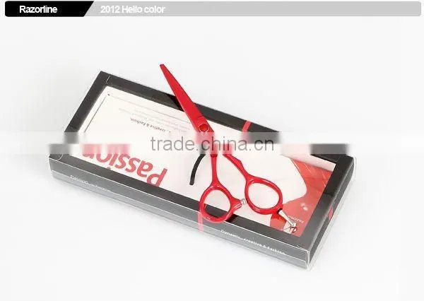 RAZORLINE R1R/Red Teflon Coating/Stainless Steel/color Hair Scissors photo-2