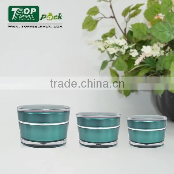 15g 30g 50g Crystal Blue Plastic Screw Cap Jar for Cosmetic Cream Bottle photo-5