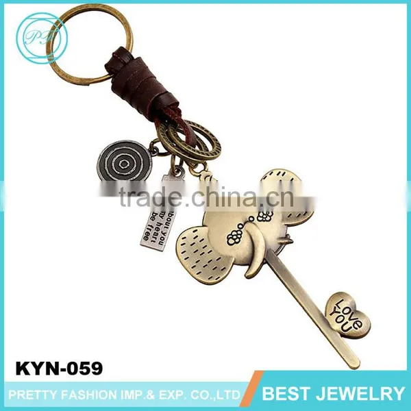 Vintage Bulk Knife Shape Key Chain Lanyard Leather Wholesale Key Ring photo-5