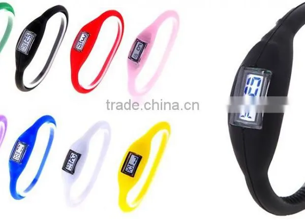Silicone Ion Watch Jelly Digital Watch Colorful Anion Wrist Sport Watch 1ATM Watch photo-3