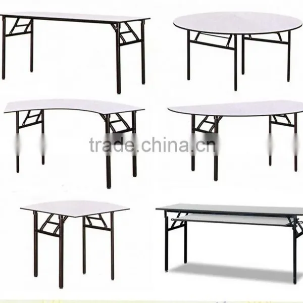 Plywood Round White Restaurant Buffet Table photo-6
