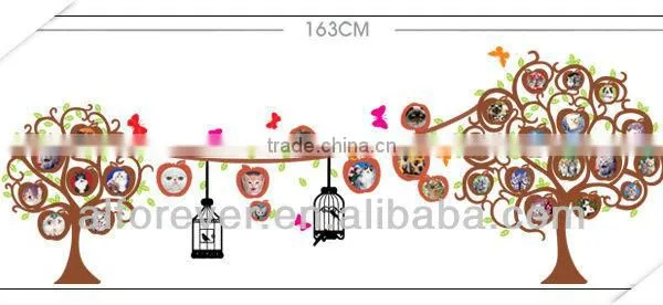 Circle Shape Photo Trees Wall Sticker for Wall Units,60*90cm photo-2