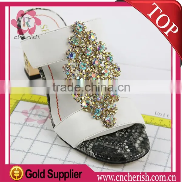 2016 Rhombus Shape AB Color Rhinestone Shoe Flower Shoe Accessories for Wowen's Sandal photo-2