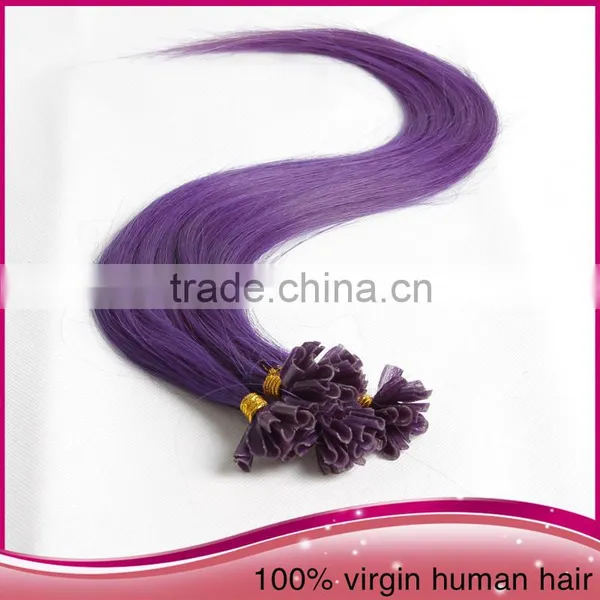 2016 New Arrival Colorful Nail Hair Factory Wholesale U-tip Hair Weave Extension photo-5