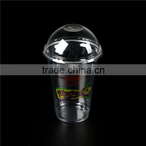 Party Cup 300ml Plastic Cup With Dome Lid/ Transparent PET Material Cups photo-2