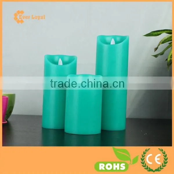 Free Shipping 5inch Ivory LED Flameless Candle Luminara Type Pillar Timer Candle photo-5