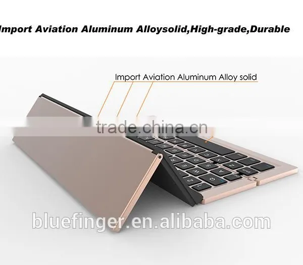 Professional Alumnium Alloy Foldablle Keyboard Bluetooth With CE& FCC Certificate