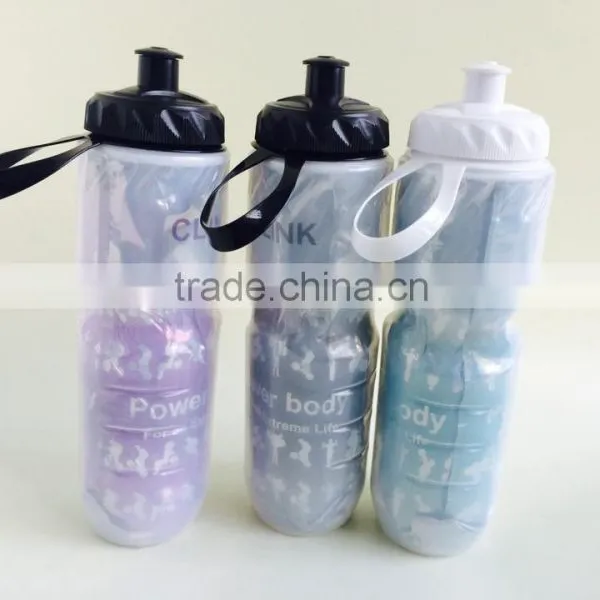 Double-deck Plastic Outdoor Sport Water Bottle BPA FREE Insulated Sport Drinking Bottle photo-6