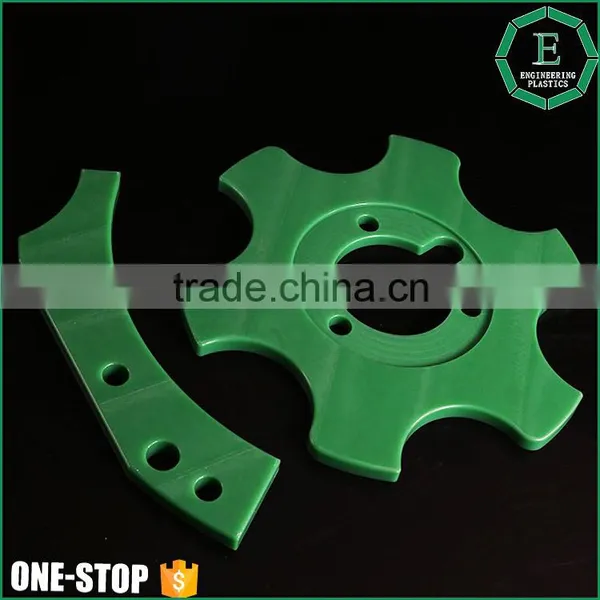 Customized Shape Green HD300 PE-UHMW Cnc Machined Plastic Sheet Parts photo-2