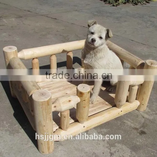 Outdoor Wooden Lounger Pet Bed