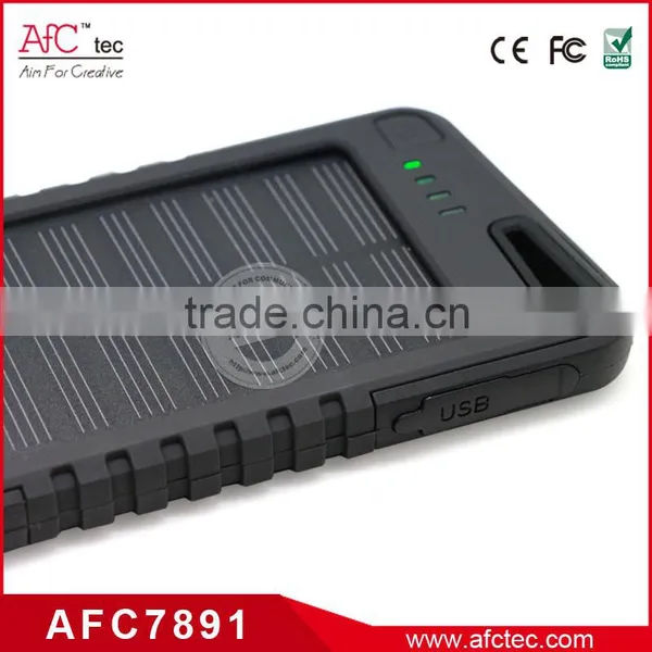 8000mAh Waterproof Mobile Phone Solar Battery Backup Charger for Mobile Phone photo-5