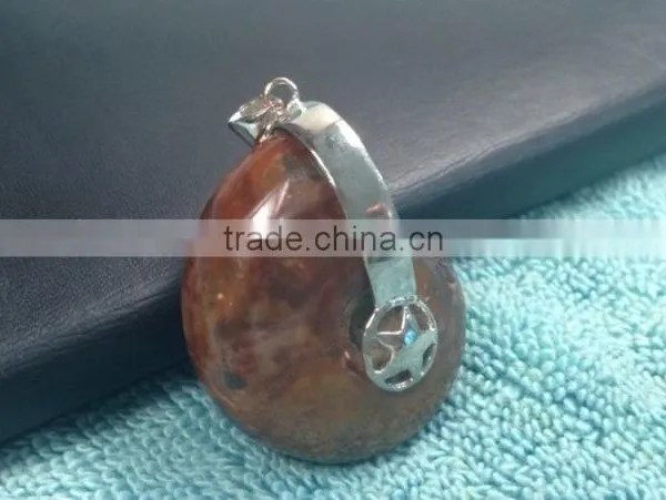 Wholesale Charm Fossilized Ammolite Diamond Pendant for Accessories photo-3