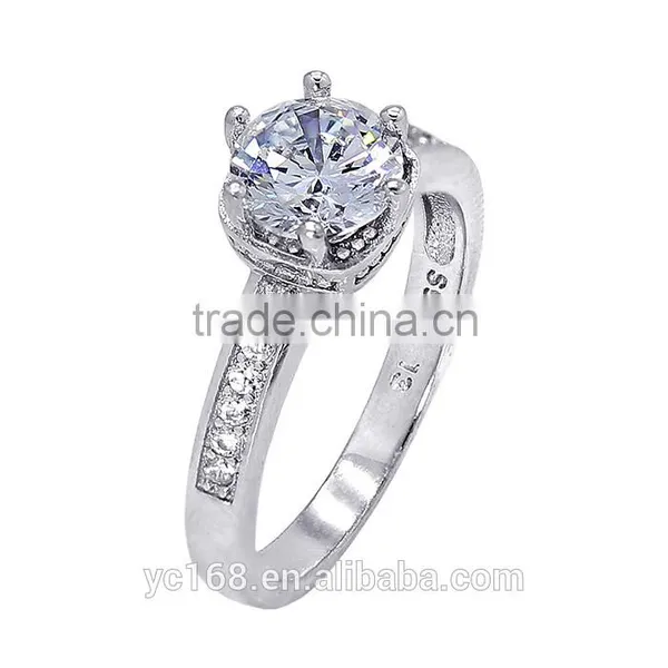 S925 Sterling Silver Wedding Rings With Cubic Zirconia Stones Express Jewelry photo-2