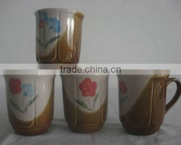 10oz Ceramic Coffee Mug, 10oz Stoneware Handpinted Mug 10oz Stoneware Mug, photo-6