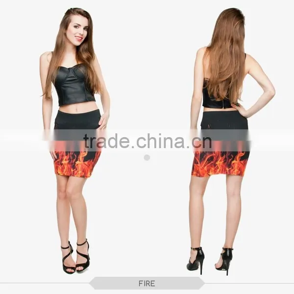 Women's Fashion Girls Tight Hot Mini Skirt High Quality 3d Digital Full Print Custom Hot Sale Tube Stretchy Summer Skirt photo-2