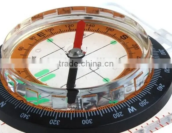 outdoor camping baseplate map compass with scale and magnifier                        
                                                Quality Choice