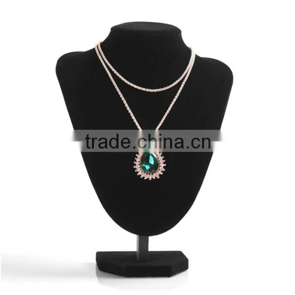 Fashion Black Velvet Jewelry Display Neck Stands photo-3