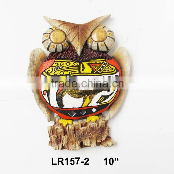 New Products 2015 Polyresin Souvenirs Owl Shape Wall Hanging photo-2