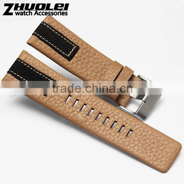 Leather Watch Strap 26mm With Fashionable Stainless Steel Buckle Wholesale 3PCS photo-3