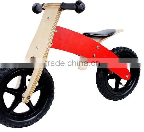Children's Wooden Balance Bike, Colorful Cartoon Wooden Frame, New Design