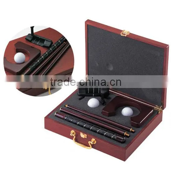 Red Wood Box Golf Putting Gift Set/ideal Home and Office Use Gift Set photo-2