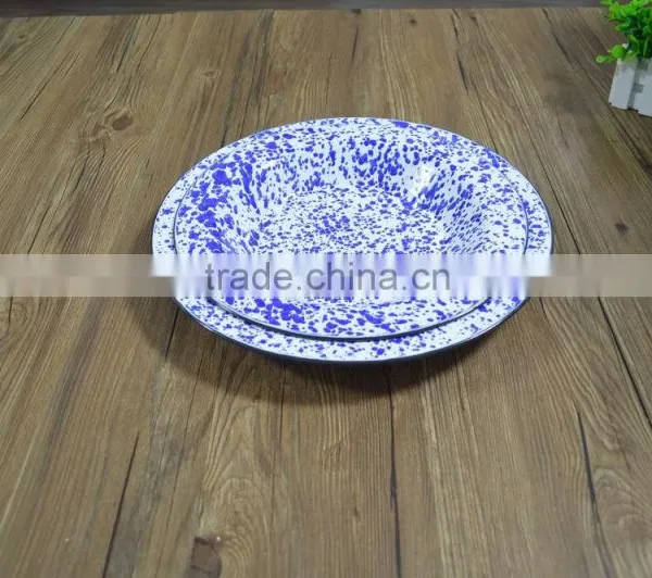 9088 Big Deep Plate With Speckle photo-4