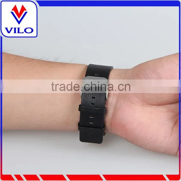 Leather Luxury Watch Band Wrist Strap Bracelet + Metal Frame For Fitbit Blaze photo-6