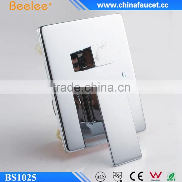 Beelee BS1025 Square 2-Function Single Lever Concealed Bathroom Bath Shower Mixer With Diverter Faucet Control for Bathroom photo-2