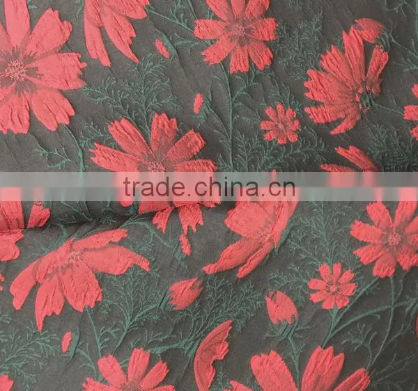 2016 Fancy Women Dress Textile Polyester Dobby Weave Stocklot Fabric photo-4
