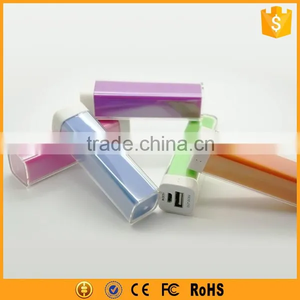 Nature Color Lipstick Tube Battery Charger Portable Power Bank 1800mah 2200mah 2600mah 3000mah for Smartphone photo-3