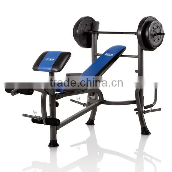 Cheap Price Home Used Weight Lifting Bench With 80LBS Weight Set photo-2