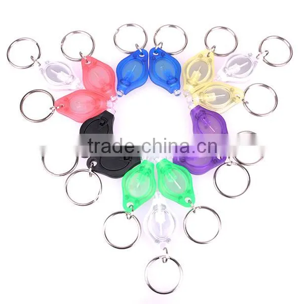 Plastic Multi-Color Promotional Mini Led Flashlight Keychain Factory photo-2