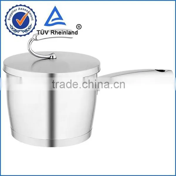 Thick bottom milk boiling pot with stainless steel pot lid