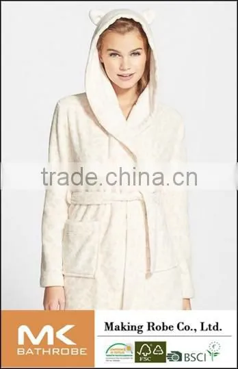 Warm Sexy Women Coral Fleece Bathrobe photo-5