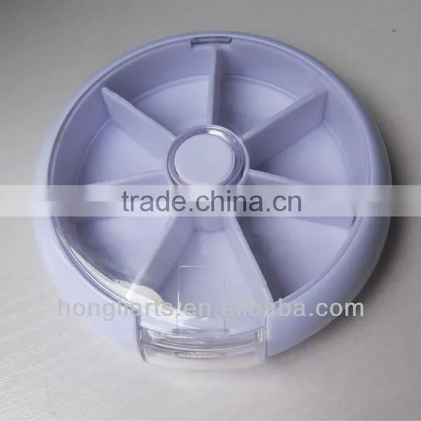 Push Button Round Weekly Pill Box